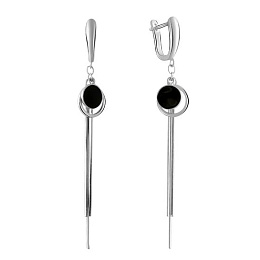 Silver earrings with yemallu