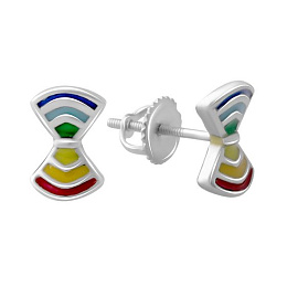 Silver earrings with yemallu