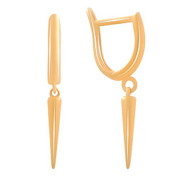 Золотые серьги без камней