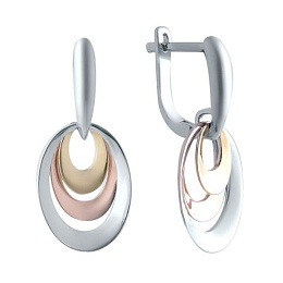 Silver earrings without stones