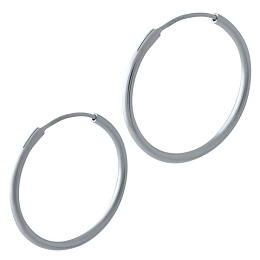 Silver earrings without stones