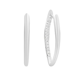 Silver earrings without stones