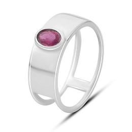 Срібна каблучка з рубіном 0.5ct