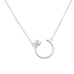 Silver necklace without stones