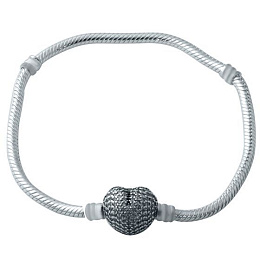 Silver bracelet with phianites