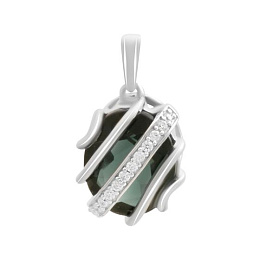 Серебряная подвеска с топазом Лондон Блю 3.938ct