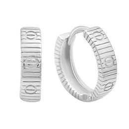 Silver earrings without stones