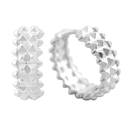 Silver earrings without stones