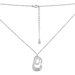 Silver necklace without stones