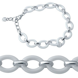 Silver bracelet with ceramics