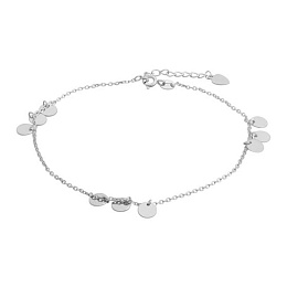 Silver leg bracelet without stones