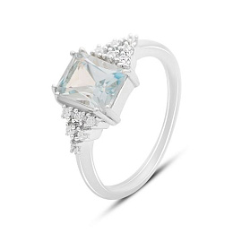 Silver ring with topaz 2.13ct