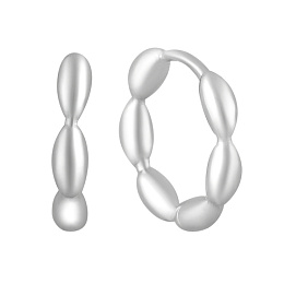 Silver earrings without stones