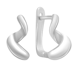 Silver earrings without stones