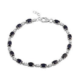 Silver bracelet with a 7.906-carat sapphire