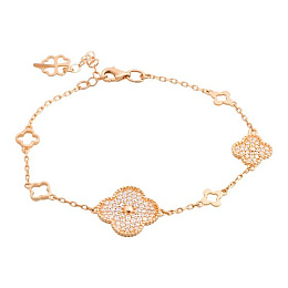 Золотой браслет с фианитами 0.87ct