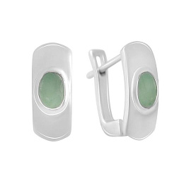 Срібні сережки зі смарагдом 0.8ct