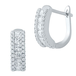 Silver Earrings with Fianites