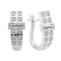 Silver earrings without stones