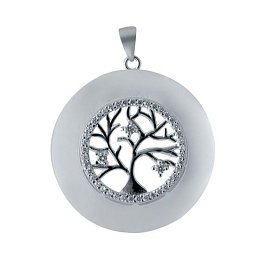 Silver pendant with mother-of-pearl