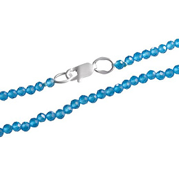 Серебряные бусы с шпинелью