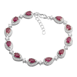Silver bracelet with a 9.74ct ruby