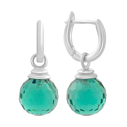 Срібні сережки з фіанітами