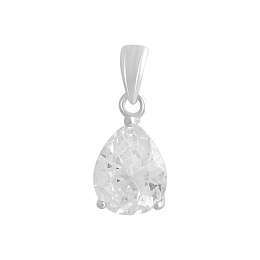 Silver pendant with phianites