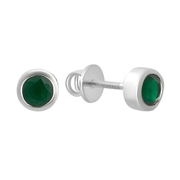 Silver earrings with agate 0.917ct