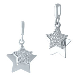 Silver pendant with phianites