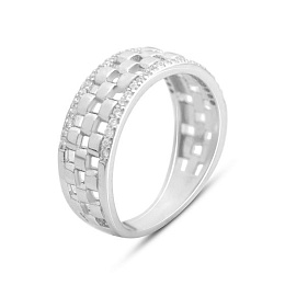 Silver Ring with Fianites