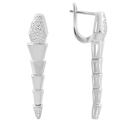 Silver Earrings with Fianites
