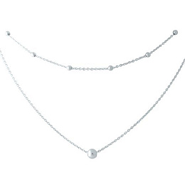Silver necklace without stones