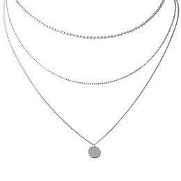 Silver necklace without stones