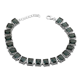 Серебряный браслет с топазом Лондон Блю