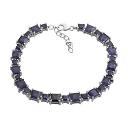 Серебряный браслет с сапфиром nano