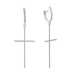 Silver earrings without stones