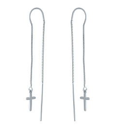 Silver earrings without stones