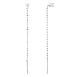 Silver earrings with Phianites