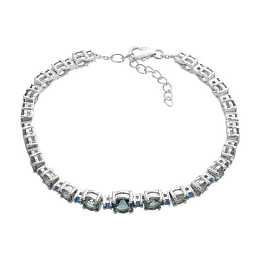 Silver bracelet with London Blue topaz 5.523ct, topaz