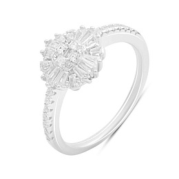 Silver Ring with Fianites