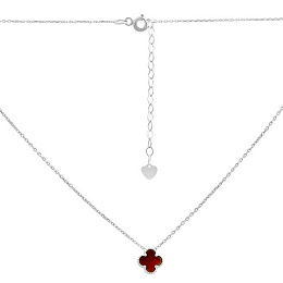 Silver necklace with agate