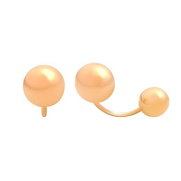 Gold earrings without stones