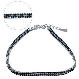 Silver bracelet with phianites