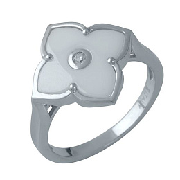 Silver ring with ceramics