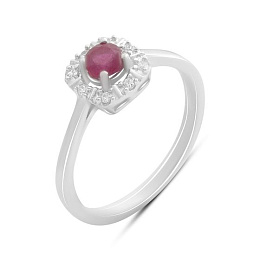 Серебряное кольцо с рубином 0.533ct