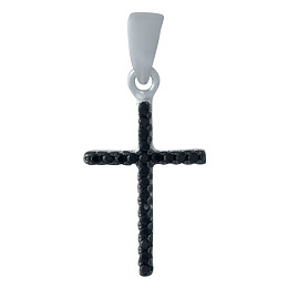 Silver cross with phianites