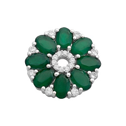 Серебряная брошка с агатом 4.06ct