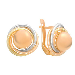 Gold earrings without stones