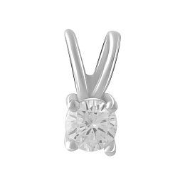 Silver pendant with phianites
